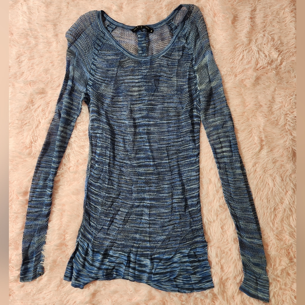 Rag & Bone Multihue Blue Open Weave Sweater